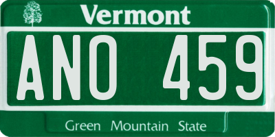 VT license plate ANO459