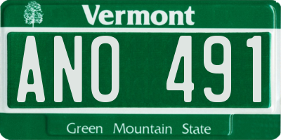 VT license plate ANO491