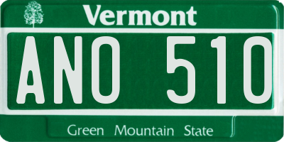 VT license plate ANO510