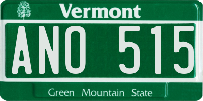 VT license plate ANO515