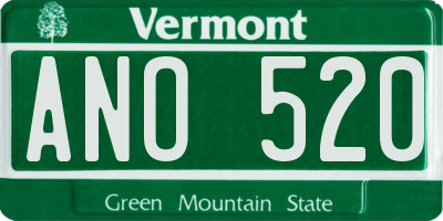 VT license plate ANO520