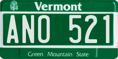 VT license plate ANO521