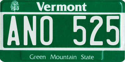 VT license plate ANO525