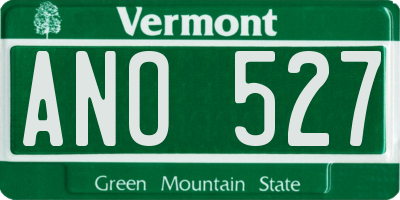 VT license plate ANO527