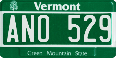 VT license plate ANO529