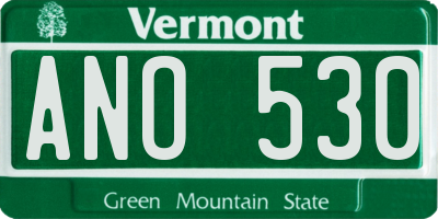 VT license plate ANO530