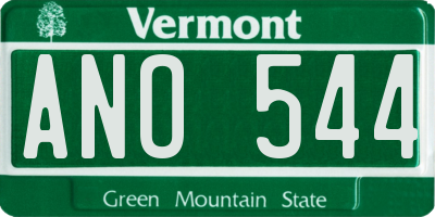 VT license plate ANO544