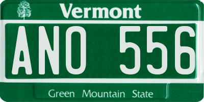VT license plate ANO556