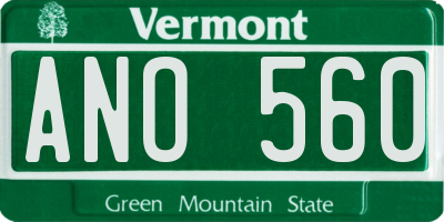 VT license plate ANO560