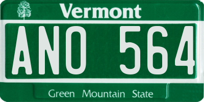 VT license plate ANO564
