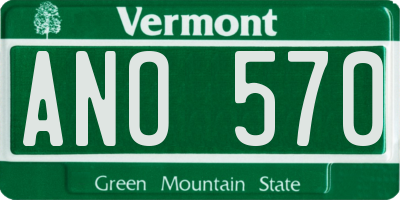 VT license plate ANO570
