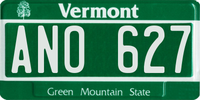 VT license plate ANO627