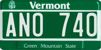 VT license plate ANO740