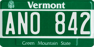 VT license plate ANO842