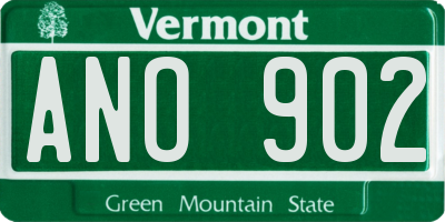 VT license plate ANO902