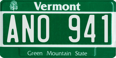 VT license plate ANO941