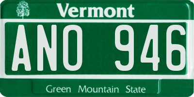 VT license plate ANO946