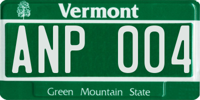 VT license plate ANP004