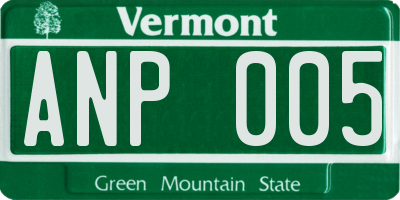 VT license plate ANP005