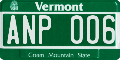 VT license plate ANP006