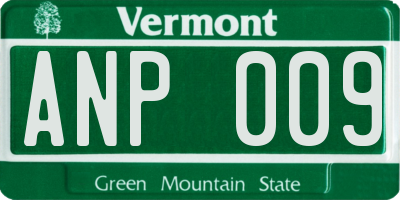 VT license plate ANP009