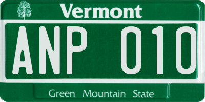 VT license plate ANP010