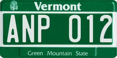VT license plate ANP012