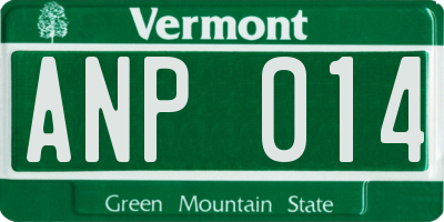 VT license plate ANP014