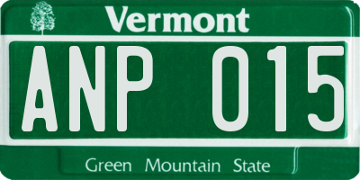 VT license plate ANP015