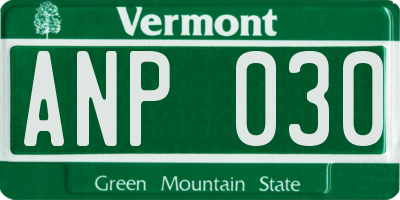 VT license plate ANP030
