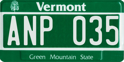 VT license plate ANP035