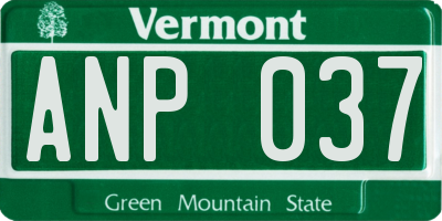 VT license plate ANP037