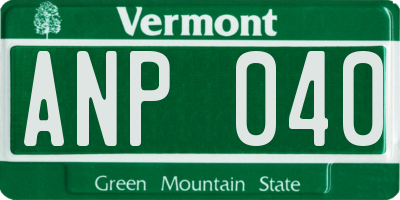 VT license plate ANP040