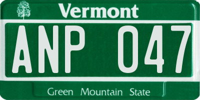 VT license plate ANP047