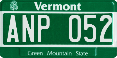 VT license plate ANP052