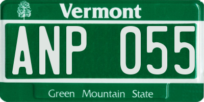 VT license plate ANP055