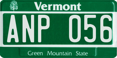 VT license plate ANP056
