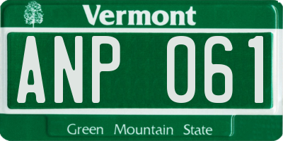 VT license plate ANP061