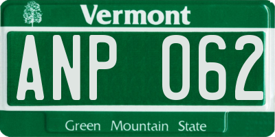 VT license plate ANP062