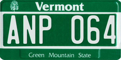 VT license plate ANP064