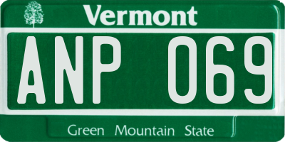 VT license plate ANP069