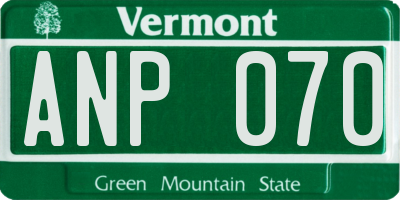 VT license plate ANP070