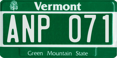 VT license plate ANP071