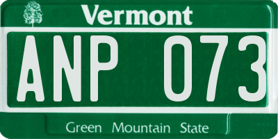 VT license plate ANP073