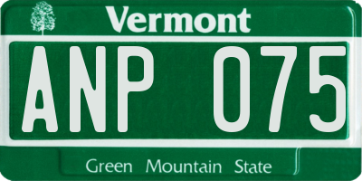 VT license plate ANP075