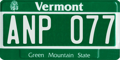 VT license plate ANP077