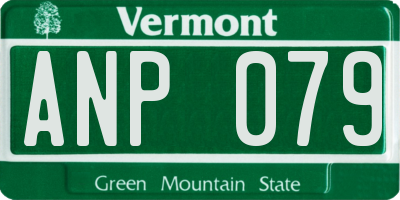 VT license plate ANP079