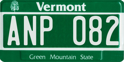 VT license plate ANP082