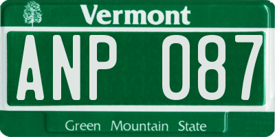 VT license plate ANP087