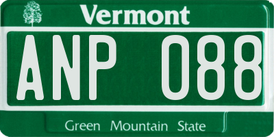 VT license plate ANP088